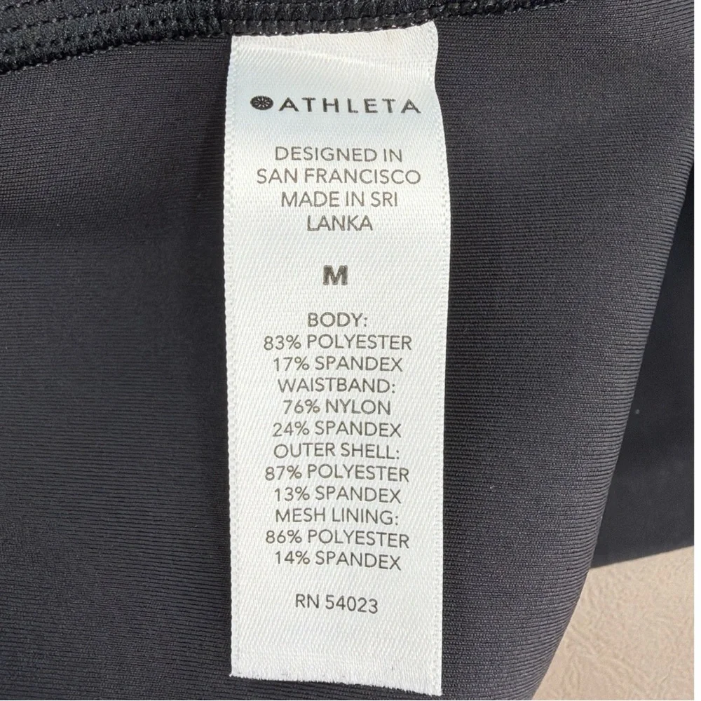 ATHLETA A-Game Mesh Pleated Skort 13.5” Black Size Medium